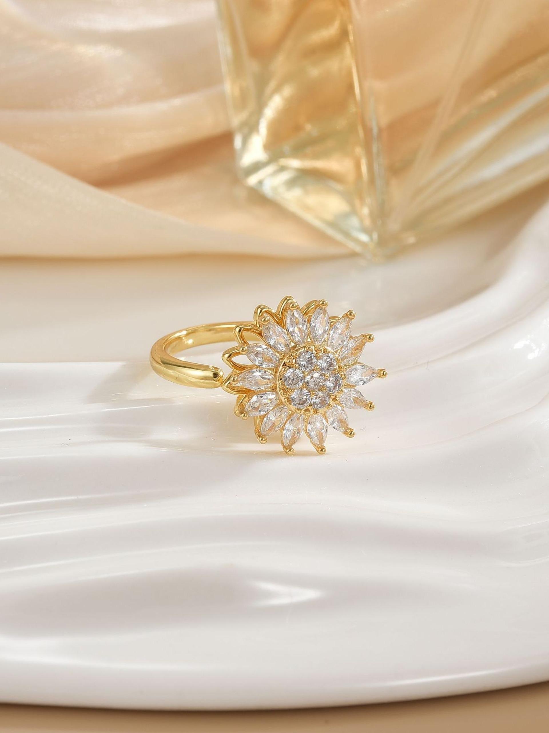 2026 Sunflower Series Adjustable Open Ring, Durable Non-Fading Design, Versatile Jewelry for All Occasions, Trendy Accessory for Women