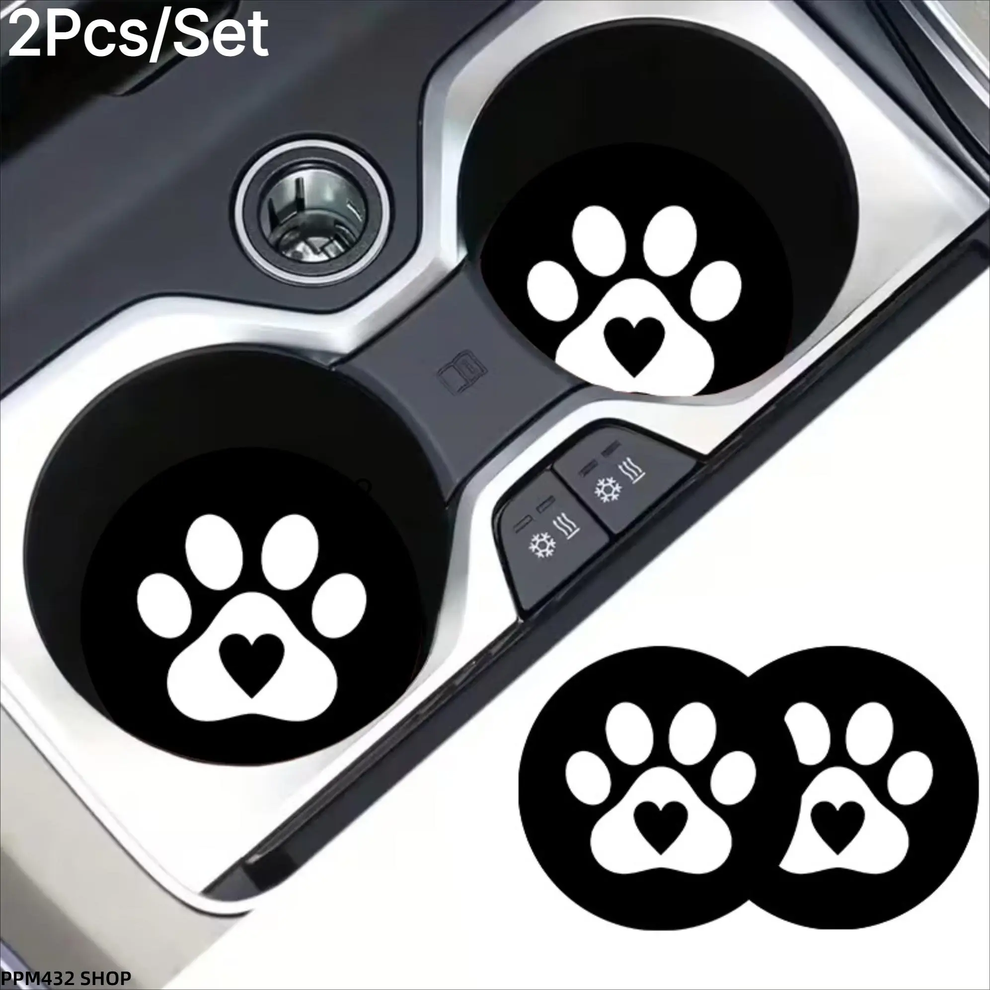 Cute Silicone Car Drink Holder Coasters, Non-Slip Car Interior Accessories for Cups, Bottles, Daily Driving Use, Drink Holders