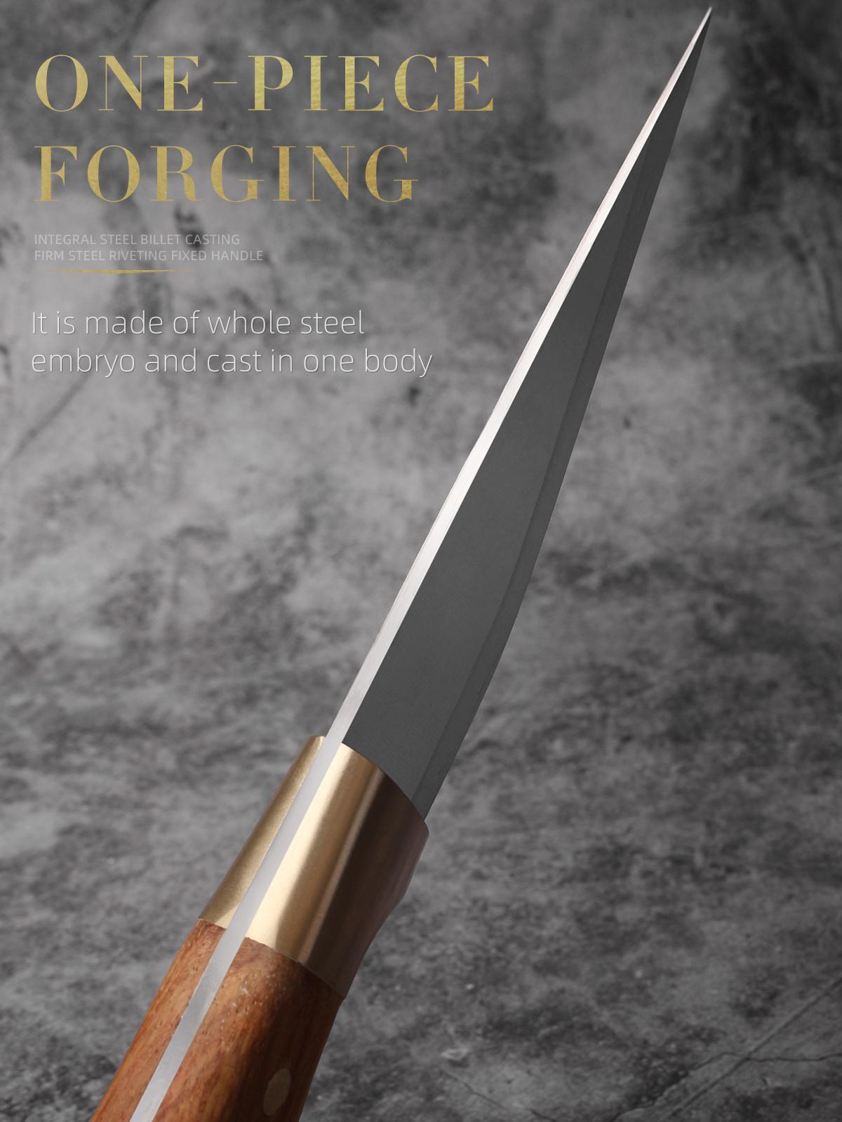 Stainless Steel Beef Specific Cutting Knife - Hand Forging Boning Knife for Professional Bone Cu  tting Precision Kitchenware