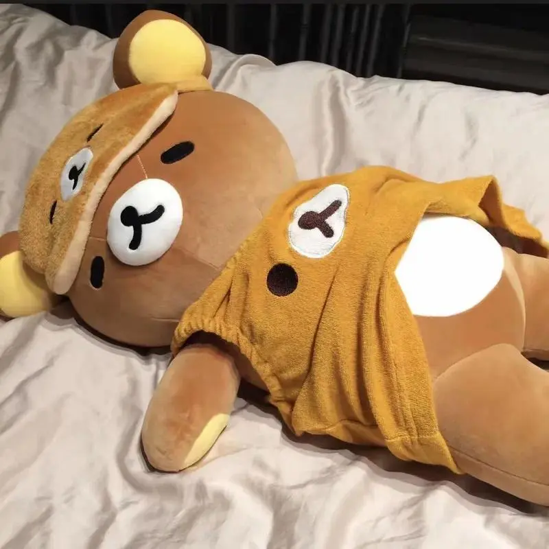 2026 New hot item Hot 36 52 72cm Cute Cartoon Fatty Rilakkumas Plush Toy Doll Sleeping Hug Pillow Sofa Cushion Room Decoration Birthday Toys Gifts