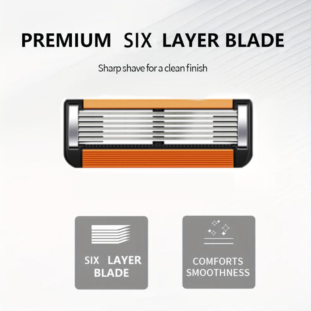 Men's manual shaver kit, blade material is safe and rust proof, easy to use and replace, high-quality material can be washed with water as a whole, classic men's shaving tool