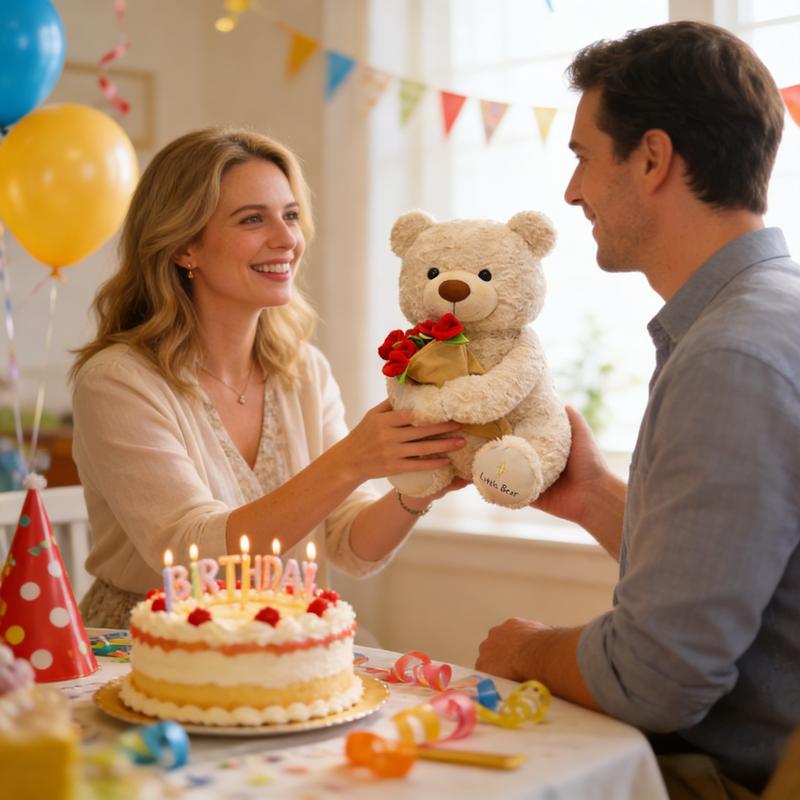 1PC Plush Cuddly Teddy Bear/Little White Sheep with Red Rose Bouquet - Soft Stuffed Animal Toy, an ideal gift for Valentine's Day, Mother's Day, anniversaries, birthdays and romantic occasions