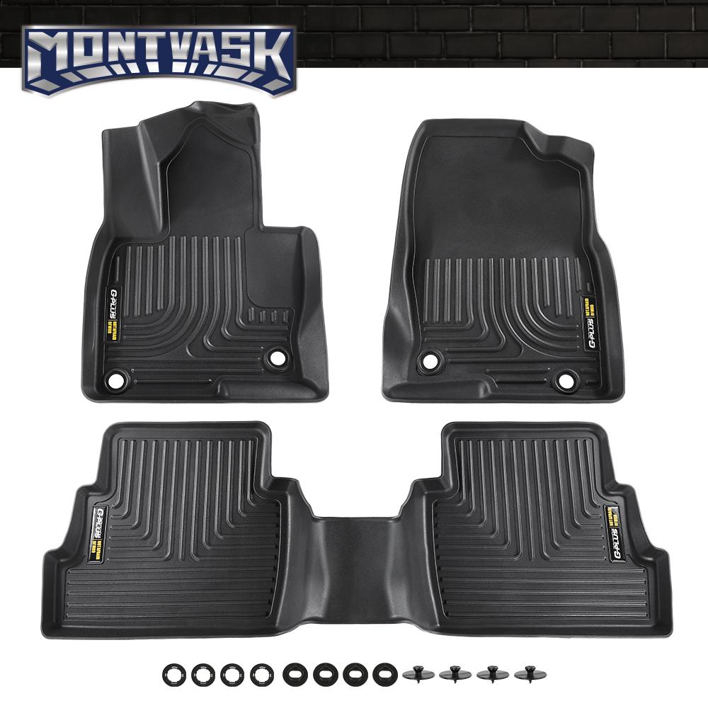 CROSSDESIGN TPE 3D All Weather 3PCS Floor Mats Waterproof Durable floormats Non-slip Mats Fit For 23-25 Mazda CX-50 Cargo TPE Liner W/ Seat Back Protection