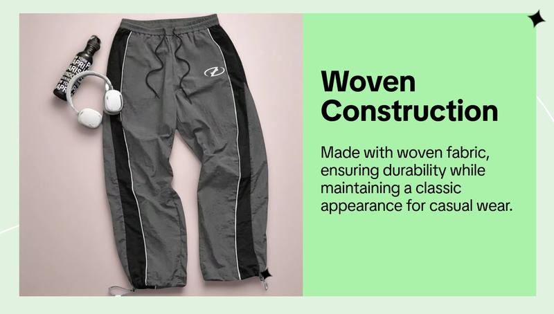 Men's Casual Sports Pants, Loose Fit, Elastic Cuff, Fashion Print, Lightweight Fabric, Perfect for Daily Wear, Sports Bottoms