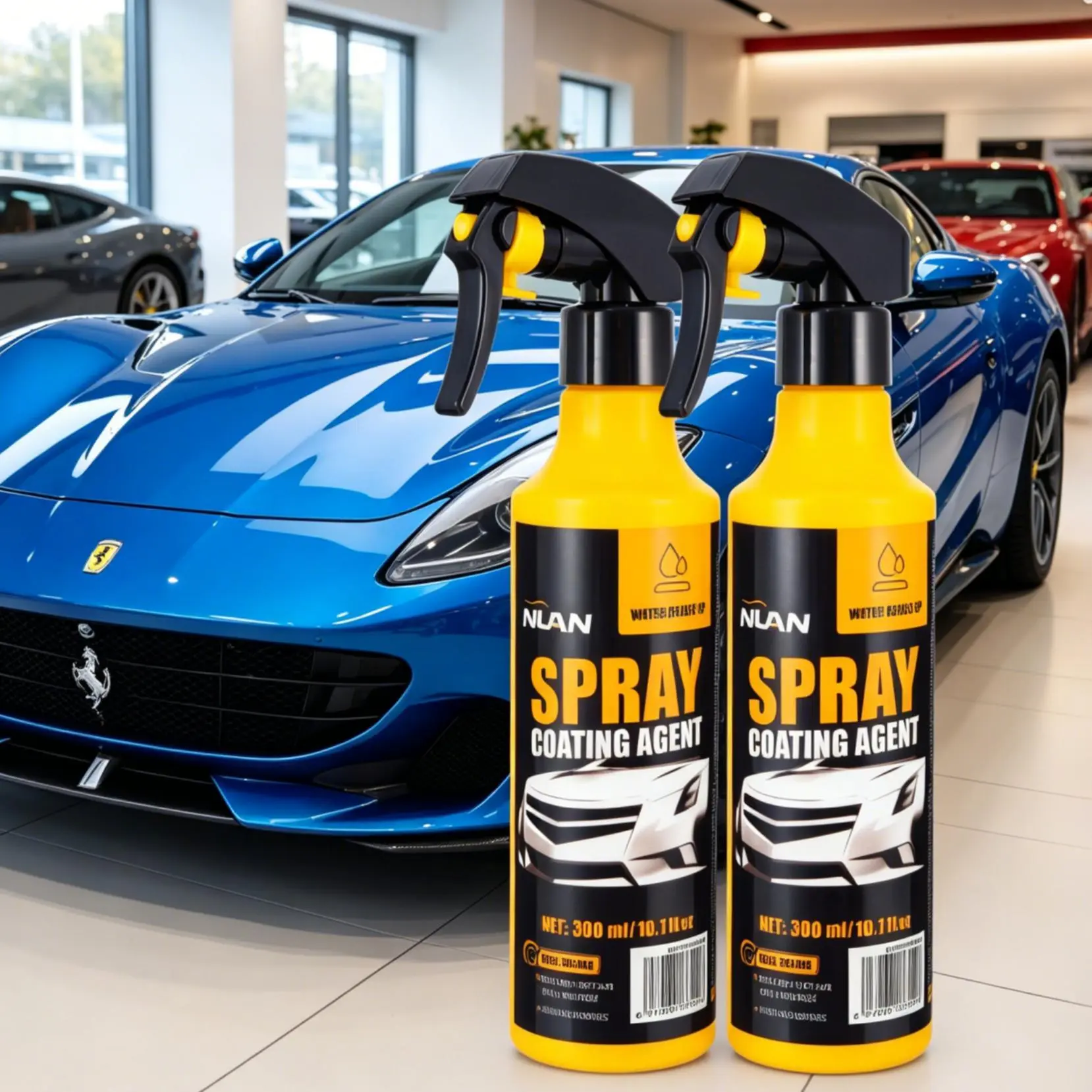 NUAN 300ml Nanocoating Spray for Car Maintenance - Quick Polish, Anti-Stain, Anti-Fading, Paint Gloss Enhancer, Spray Car Coating Paint Cleaner, Spray Car Coating Paint Cleaners