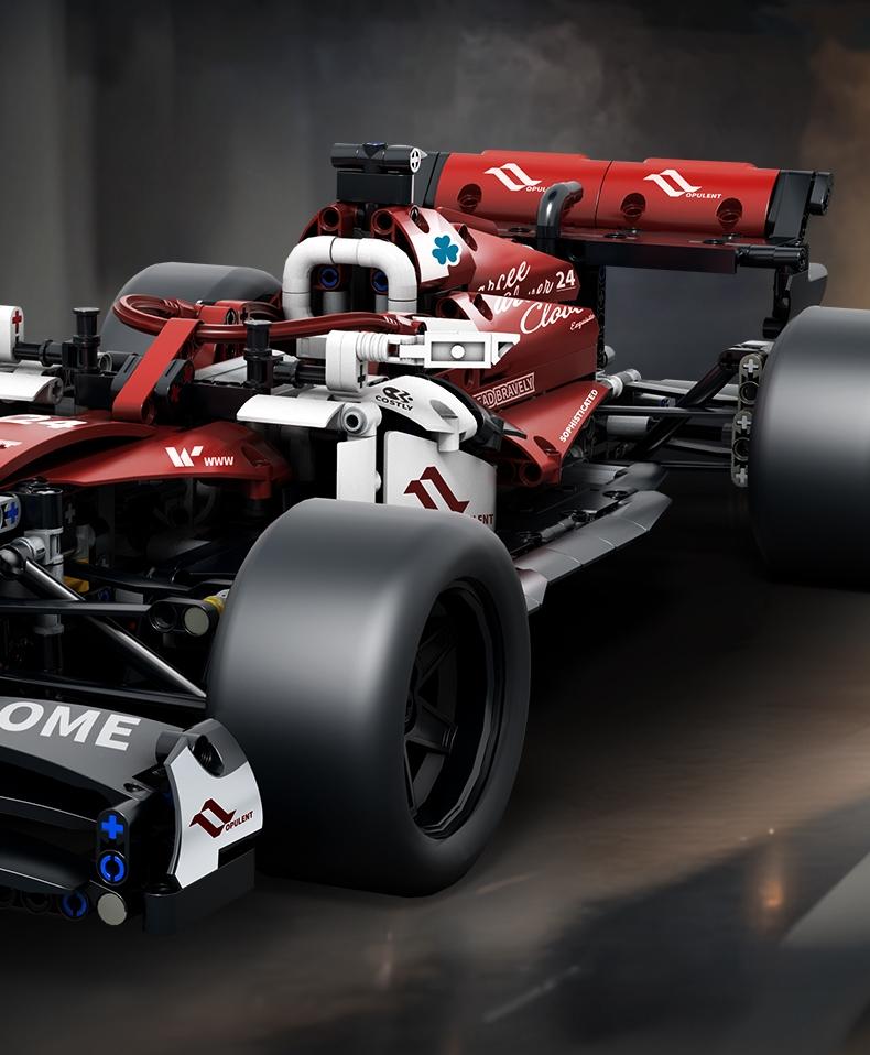 1:10 Classic Formula One F1 Building Model Set, Movie Inspired Bricks, Customizable Tech Toy, Adult Kids Holiday Gift, High Detail Collectible