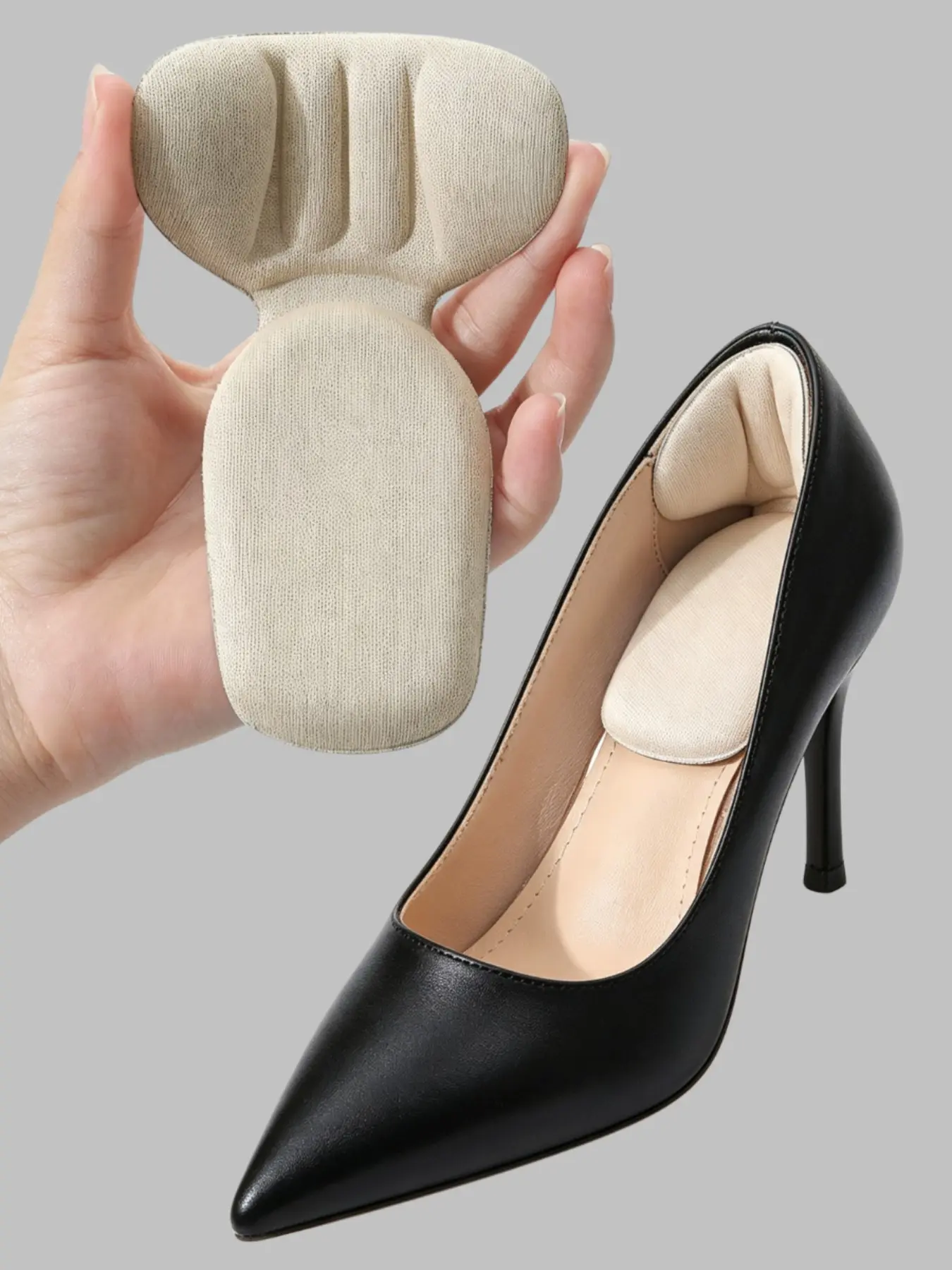 1 Pair Shoe Heel Pads, Heel Liners for Loose Shoes, Unisex, Relieves Heel Pressure, Prevents Slipping and Friction, Ideal for Outdoor, Sports, Travel, Home, Office, School