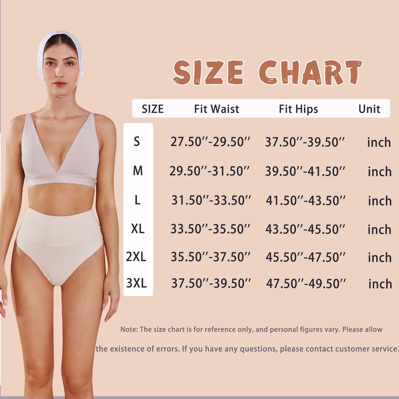 FINETOO Unite Store 4Pcs Underwear For Women High Waisted Comfort Thongs Seamless Lingerie Minimalist Bridal Pants Basic T-back Pants S-3XL Womenswear