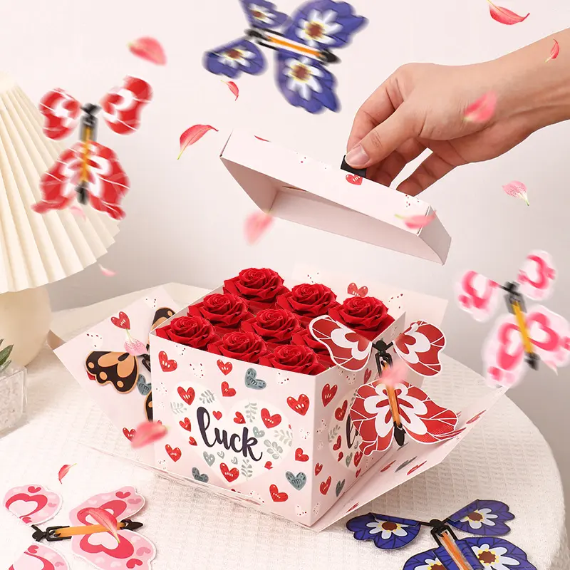 Explosion Gift Box, 4pcs Flying Butterfly Surprise Gifts Box for Mothers Day Card Funny, DIY Exploding Surprise Box Creative Boxes for Mothers Day Gifts Gift For Mom