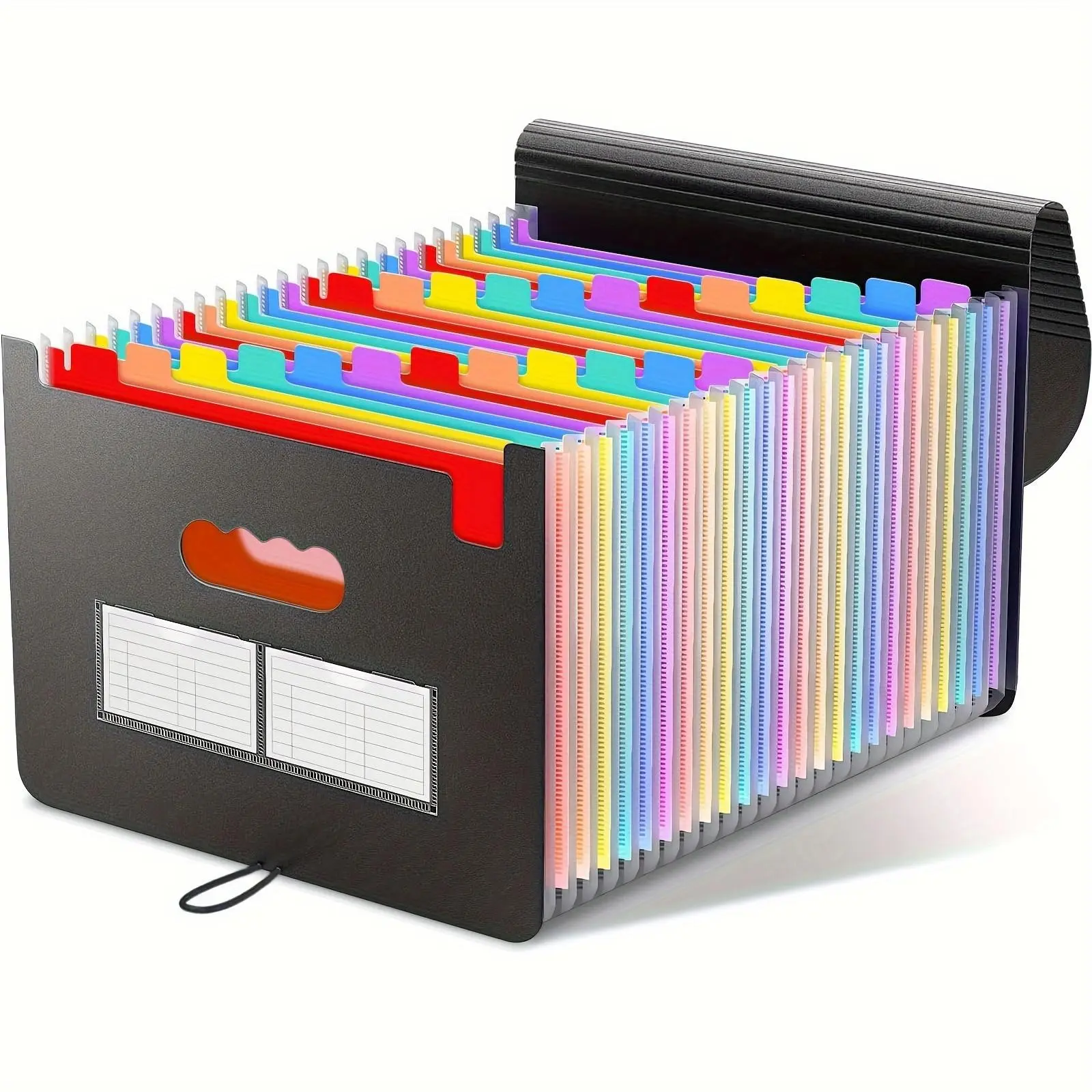 25 Pocket File Folder Manager, Expandable Plastic Document Box, Paper/receipt Organizer, A4/letter Size, Efficient Office Storage Solution