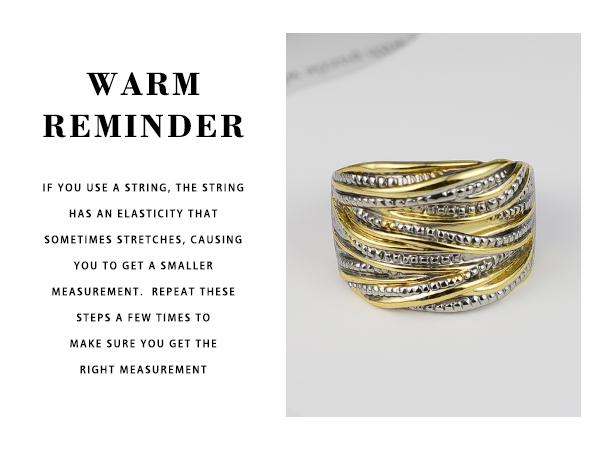 Aprilery 2 Tone Intertwined Crossover Statement Ring Fashion Chunky Band Rings for Women Wide Index Finger Rings Costume Trendy Jewellery Accessories