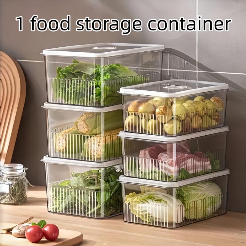 3-Size Airtight Food Storage Containers with Date Tracker, BPA-Free Clear Produce Bins For Fruit & Vegetable Organization, Meal Prep, Fridge Storage