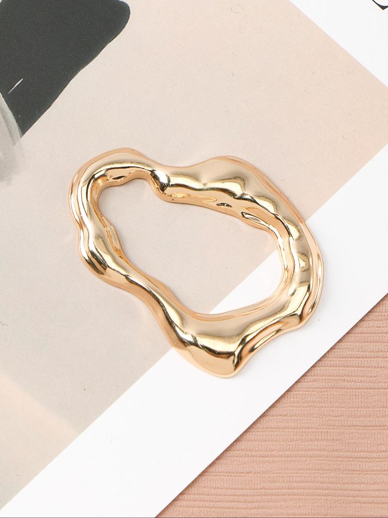 Women's Asymmetrical Metal Hijab Scarf Clips, Custom Design Large Brooch Holders, 1pc/2pcs Set, Perfect Accessory for Stylish Looks