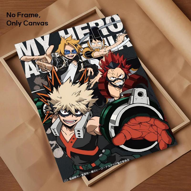 Anime My Hero A-Academia Painting Calligraphy Canvas Wall Art｜Gallery-Grade Waterproof Poster｜Fade-Resistant & Scratch-Proof｜Perfect Gift & Home Decor｜Living Room, Bedroom, Home Decoration｜Multiple Size