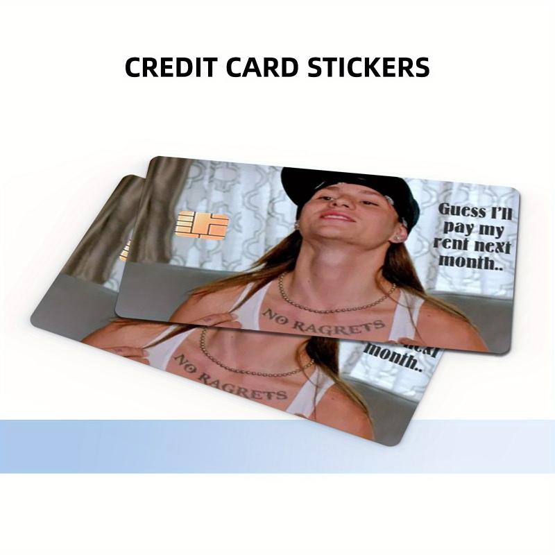 4pcs of Interesting Credit Card Skin Stickers Ultra-Thin Scratch-Resistant And Non-Slip Personalized Bank Card Decoration Skin Film