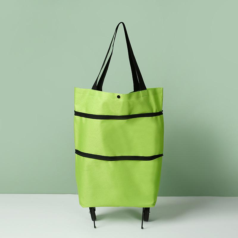 Dual-Use Shopping Bag, Convertible Rolling Cart, Foldable Grocery Carrier, Hands-Free Shopping Tool, Multifunctional Portable Trolley