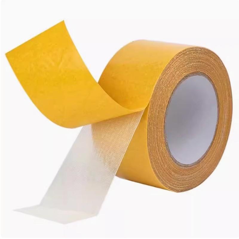 High Adhesive Double-Sided Tape, Grid Mesh Carpet Backing, Strong Bonding for Weddings and Exhibitions, Durable Floor Matting