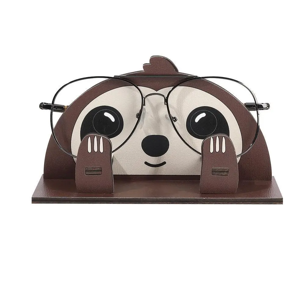 A Stylish Wooden Sloth-Shaped Eyeglass Frame - a Detachable Desktop Fashion Eyewear Holder, Designed for Women, Perfect for Displaying Fashionable Glasses