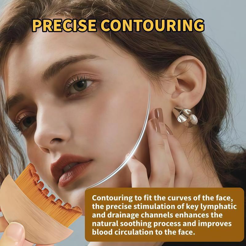 Lymph Contour Brush Makeup Brushes Facial Massage Body Brush Face Care Tool, Essential Beauty Accessory for Skin Health