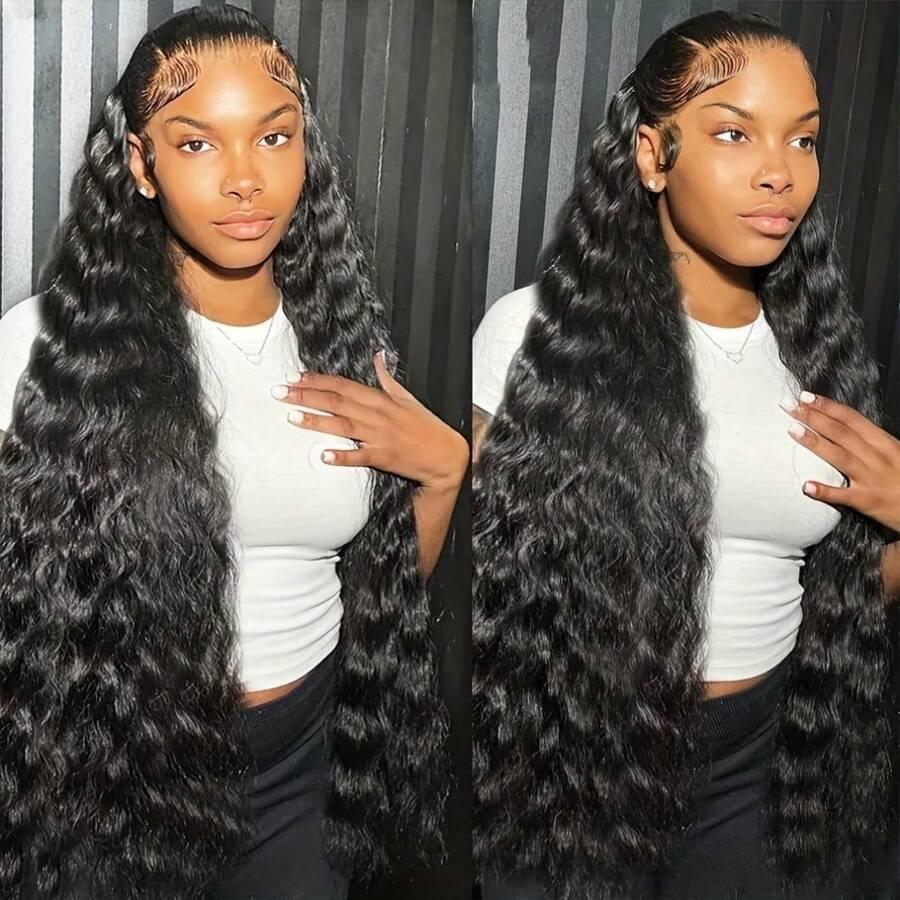 Bling Hair 36 38 Inch 13×6 Loose Deep Wave Lace Wig Pre Plucked 180% Density Kinky Curly 13x4 Lace Frontal Wigs For Black Women Bling Hair 36 38 Inch 13×6 Loose Deep Wave Lace Wig Pre Plucked 180% Density Kinky Curly 13x4 Lace Frontal Wigs For Black Women