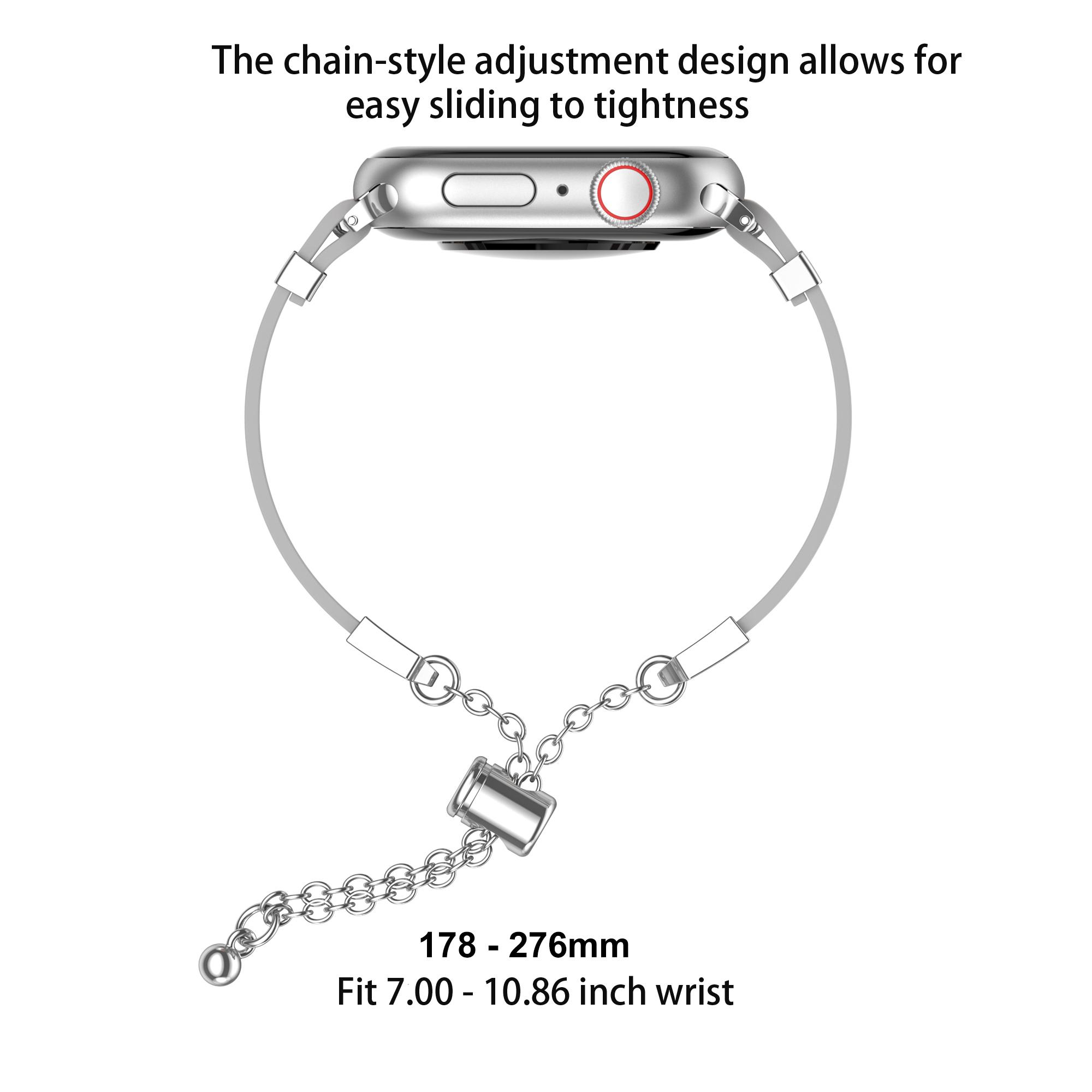 Women's Apple Watch Band Simulated Leather Strap, Lightweight Design, Adjustable Length, Comfortable Fashion Fit, Fits Iwatch Se Series 1-11