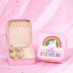 Tiblue Unicorn Themed Gifts Valentine's Day Gifts with Glow-in-the-Dark Blanket, Purse, Cup, and Jewelry Box Springtok