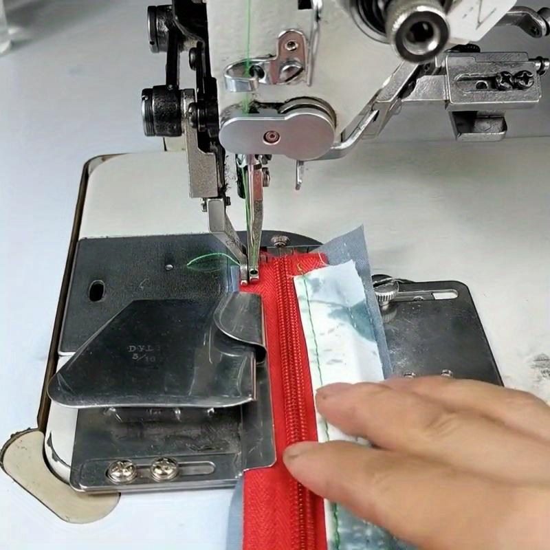 1PC Industrial Sewing Machine Accessories, Computer Synchronized Edge Rolling Presser Foot, Zipper Presser Foot for Flat Sewing Machines, Edge Binding Tube, Edge Folding Rolling Tube for Zippers, Edge Binder, DY Machine Presser Foot,