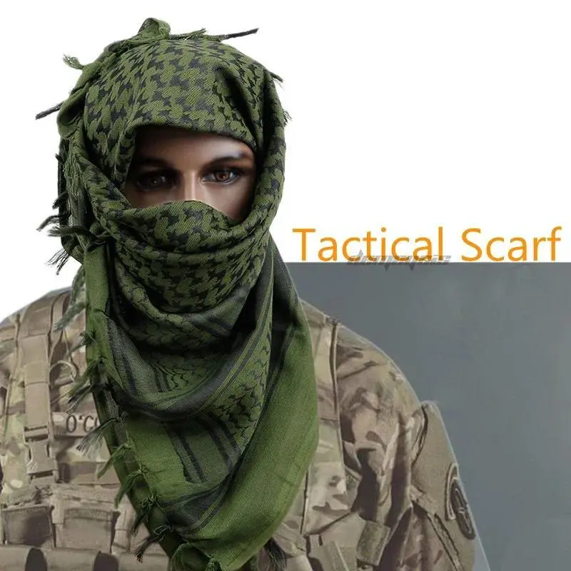 Keffiyeh Tactical Desert Scarf Wrap Shemagh Head Neck Arab Scarf Keffiyeh Scarf Wrap for Men And Women