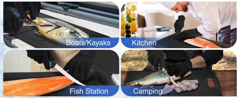 #JumpstartSale MOSSY OAK Fish Fillet Knife Set, 5 PCS Fish Cleaning Kit Includes 7" Fishing Knife, Non-Slip Fish Fillet Mat, Knife Sharpener, Fish Scaler Remover and Cut Resistant Gloves, Fishing Accessories Gifts