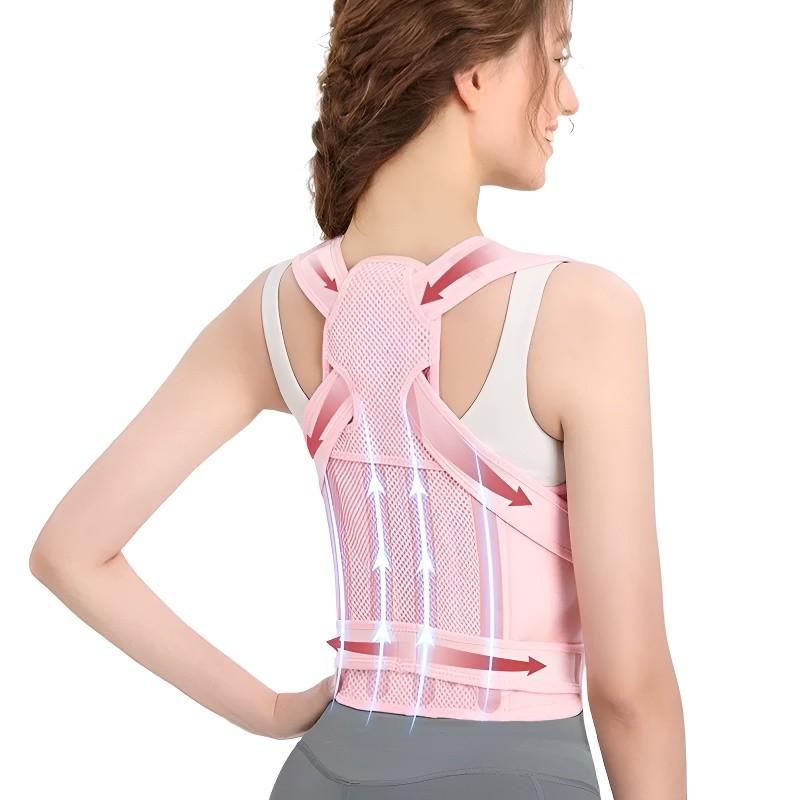 1PC Back Support Posture Corrector, Back Posture Belt, Posture Straightener, Breathable Anti-Hunchback Design for Office & Home Use, Comfortable and Adjustable Support Band