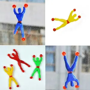 10pcs Sticky Wall Climbing Man Toy Stress Relief Venting Figure Classic Retro Spider Man Kids Party Favor Small Novelty Toys