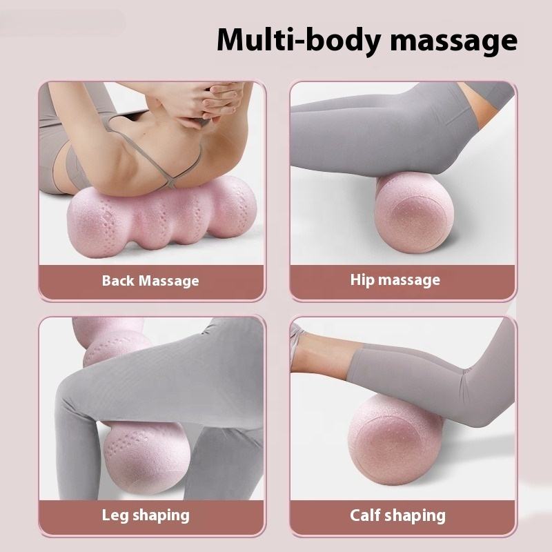 EPP material peanut ball foam roller, solid muscle relaxation massage fascia foam roller, yoga roller with moderate hardness, waterproof, non-slip and washable