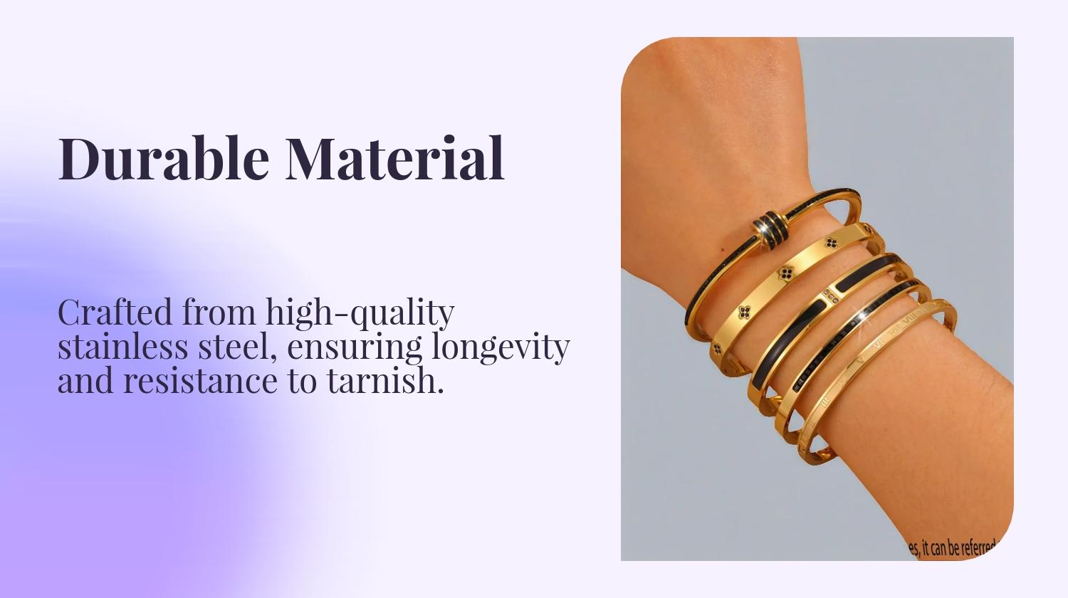 Elegant Stainless Steel Bangle Set, Trendy Stack Bangle, 5-Piece Fashionable Bracelet Classic Design, Perfect for Daily Wear & Special Occasions