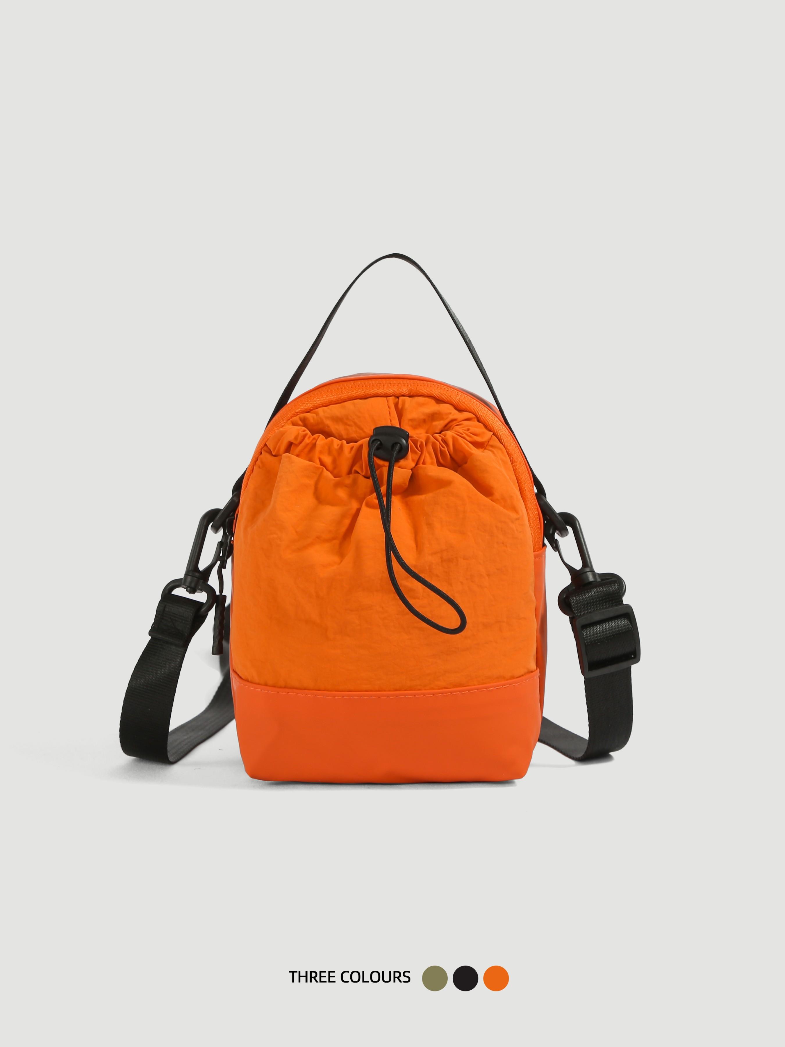 Women's Outdoor Mini Shoulder Bag, Casual Sporty Handbag, Drawstring Crossbody Bag, Travel Phone Pouch, Commuter Bag for All Seasons