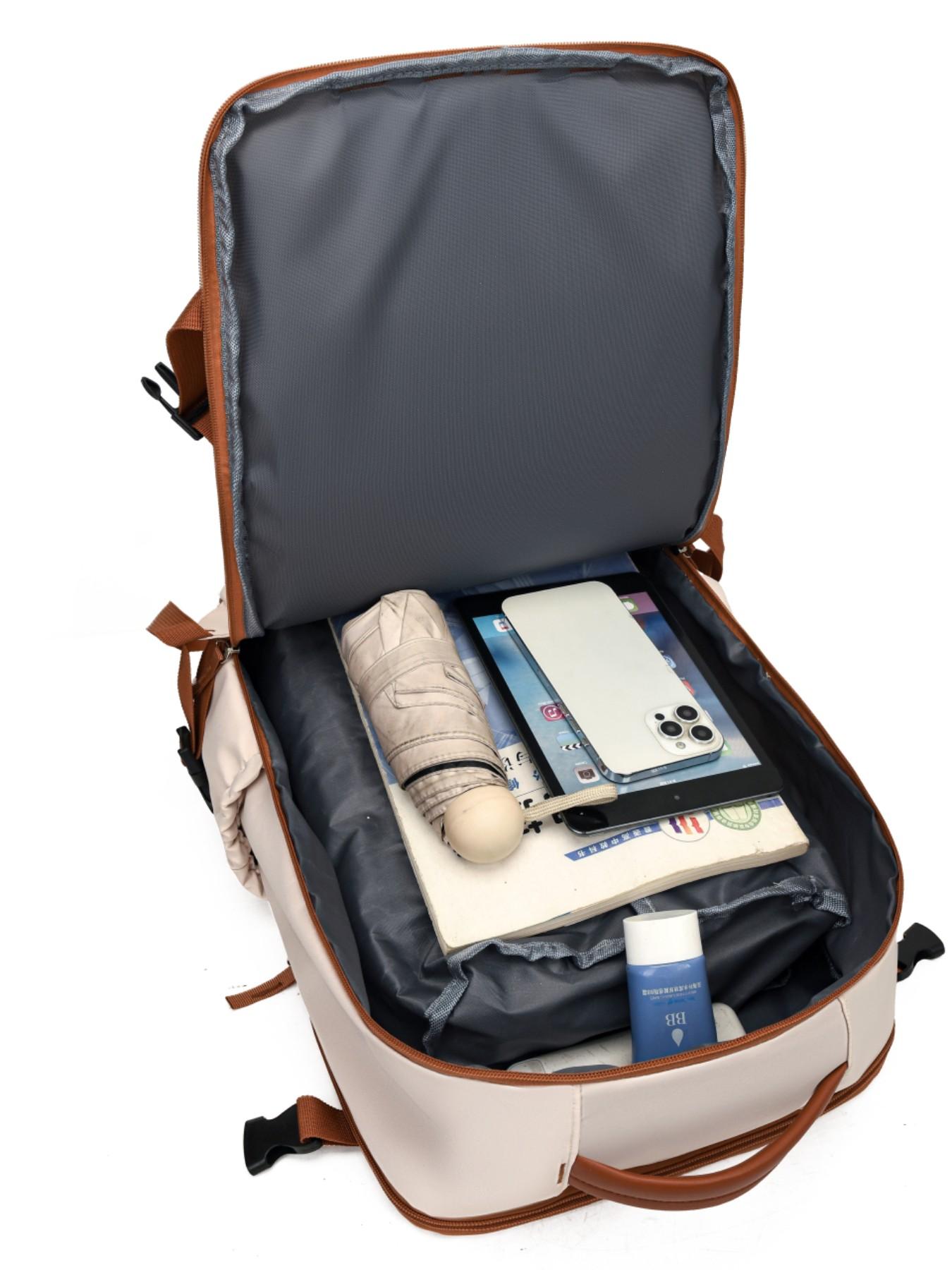 Large capacity, lightweight, Organized backpack, Casual travel backpack, multi-compartment and multi-pocket design, suitable for airline cabin bags, multi-functional travel backpack carried by hand or back, must-have for men and women for lug