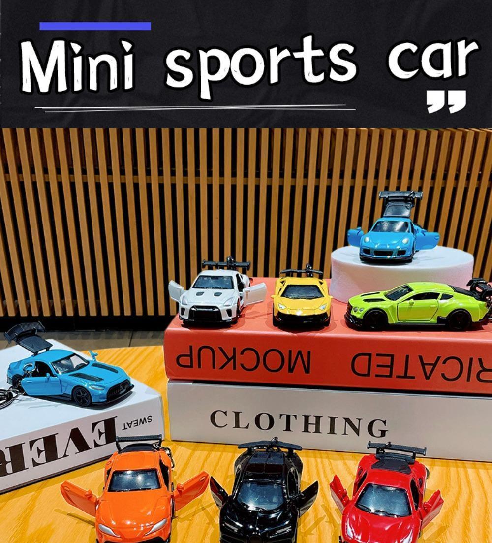 Car Keyring Sports Car Keychain Accessories Roadster Key Chain Alloy Material Creative Ornaments Cartoon Schoolbag Pendant