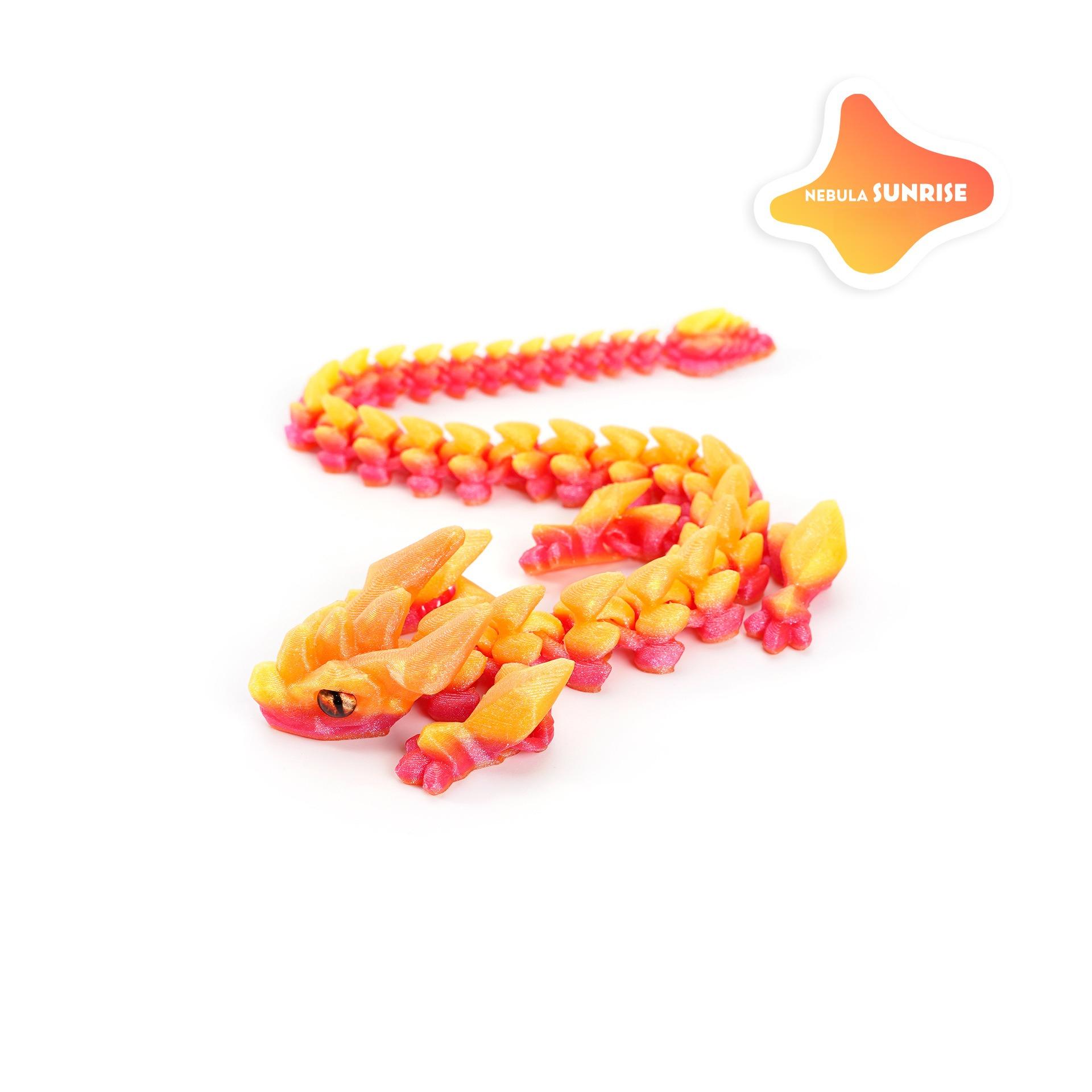 3D Printed Jointed Crystal Dragon Figurine, New Collectible Hand Model Set, Decorative Mythical Creature Ornament