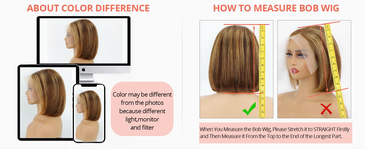 Nerkre Bob Wig Human Hair Highlight Ombre 13x4 Lace Front Wigs 4/27 Honey Blonde Wigs Human Hair Nerkre Bob Wig Human Hair Highlight Ombre 13x4 Lace Front Wigs 4/27 Honey Blonde Wigs Human Hair
