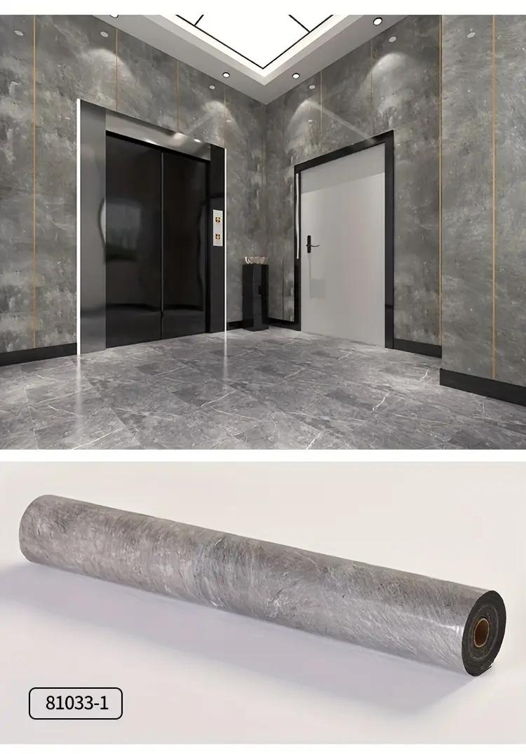 1/2 Roll Marble Design PVC Floor and Wall Tiles | Self-Adhesive Peel and Stick Floor, White/Grey/Black Marbleile Design, Wooden Floor, Peel and Stick Vinyl Flooring for Bathroom, Kitchen, Bedroom, Living Room - Home Decor Decorative Tiles