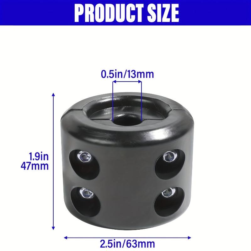 Rubber Winch Stops, Winch Cable Hooks with Stainless Steel Screws and Nuts Rubber Stops, Cable Protectors, Rubber Wire Plugs Hook Plugs