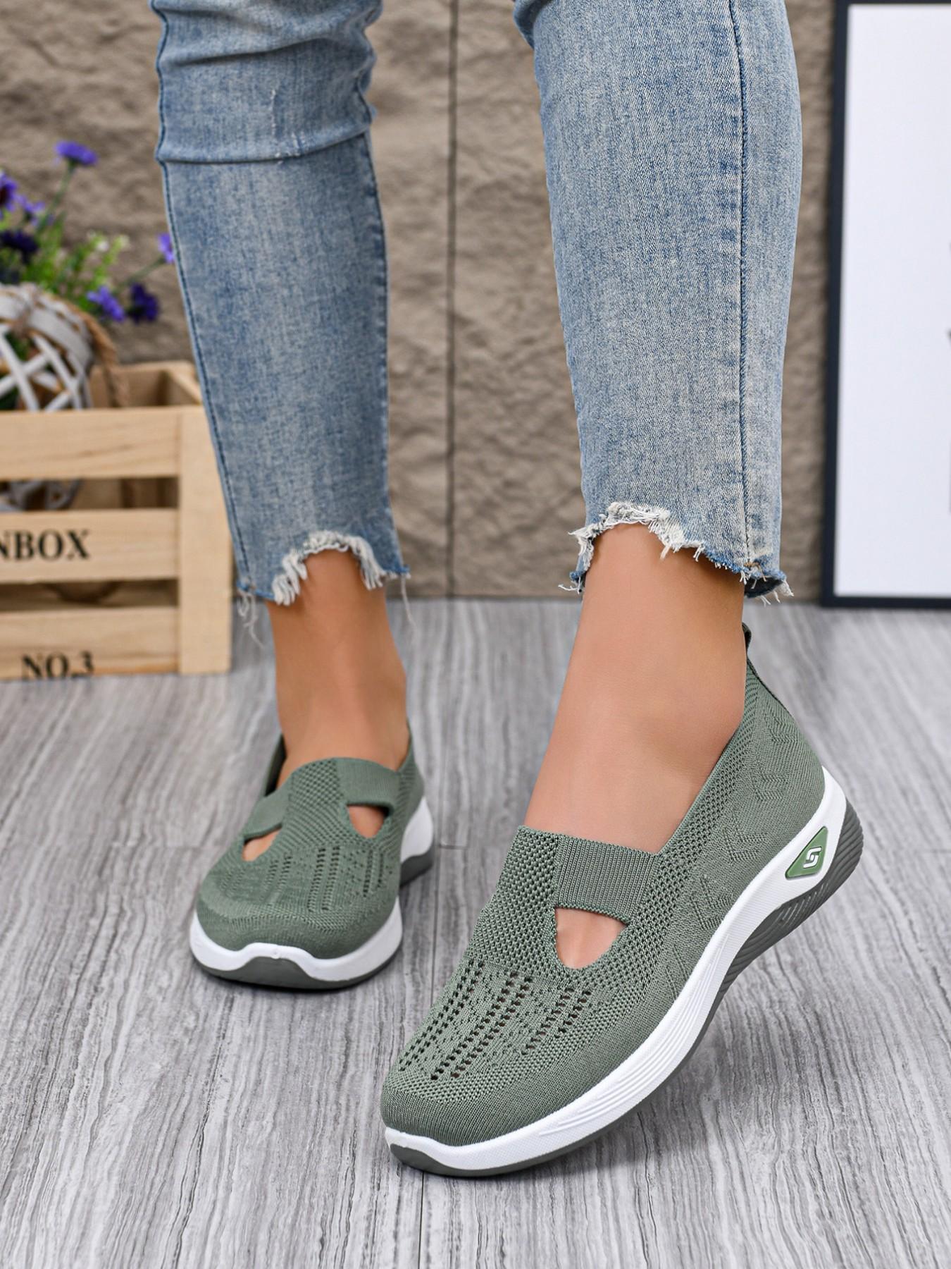 Women's Casual Sports Shoes, Comfortable Fashion Sneakers, Lightweight Soft Sole Mesh Shoes, Daily Outdoor Walking Shoes
