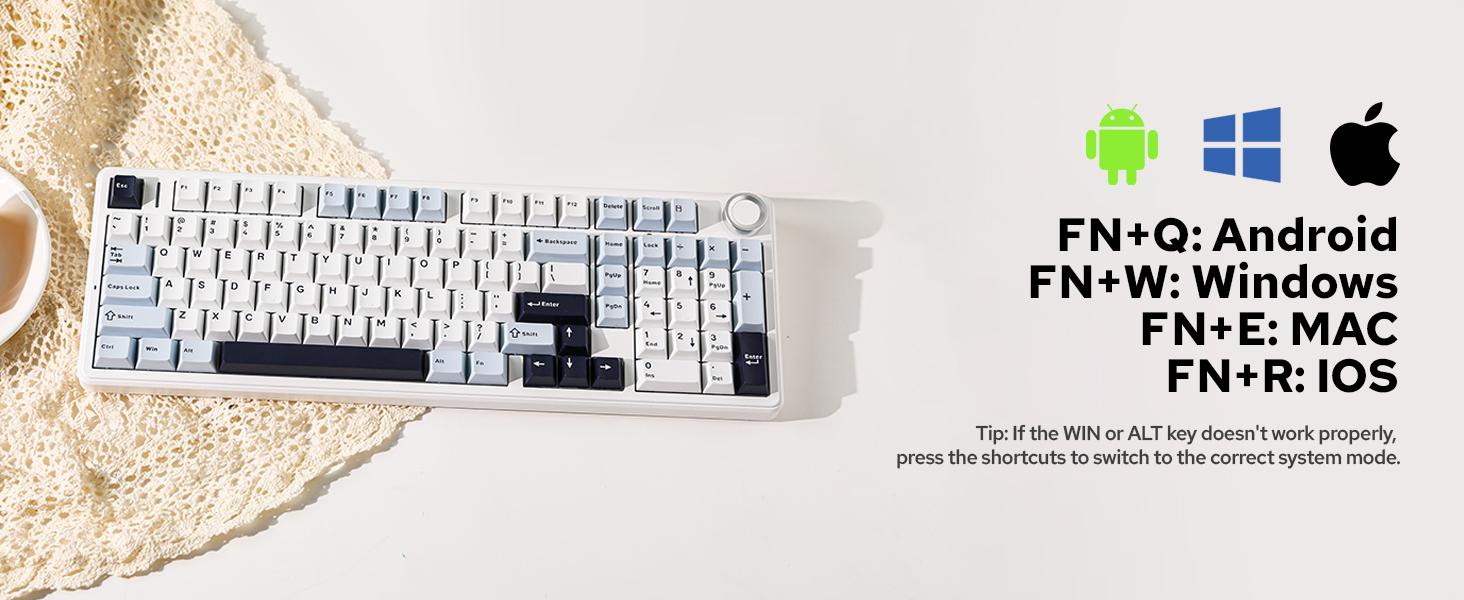 【BUY ONE GET ONE FREE】AULA F99PRO Gaming Keyboard,Gaming Keyboard Bundle,BT5.0/USB-C/2.4GHz Wireless,Hot Swappable Gasket Custom,8000mAH Battery 【BUY ONE GET ONE FREE】AULA F99PRO Gaming Keyboard,Gaming Keyboard Bundle,BT5.0/USB-C/2.4GHz Wireless,Hot Swappable Gasket Custom,8000mAH Battery