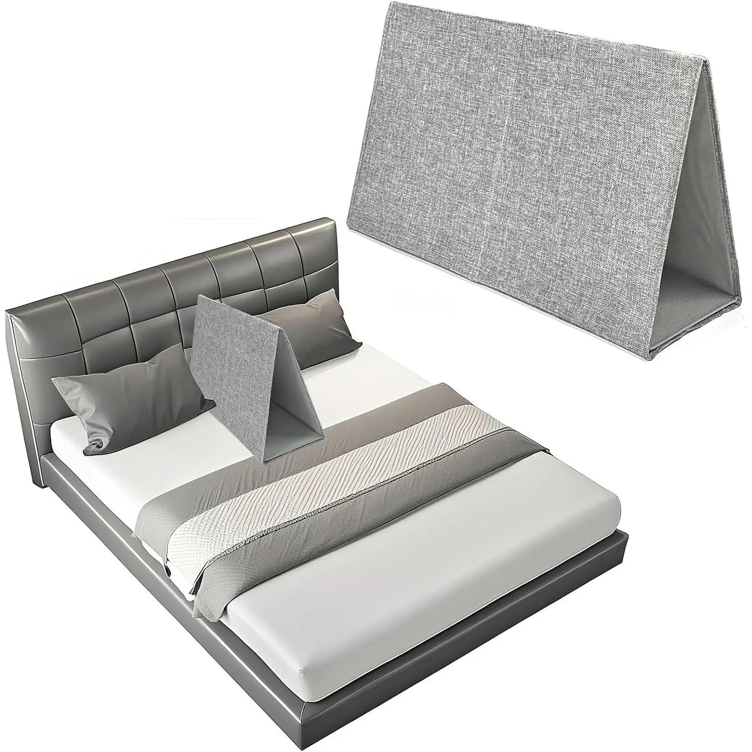 Large Size Pet Bed Divider - Privacy Boost Bed Separator for Co-Sleeping, Fits Twin, Queen & King Beds, 24*15*8in