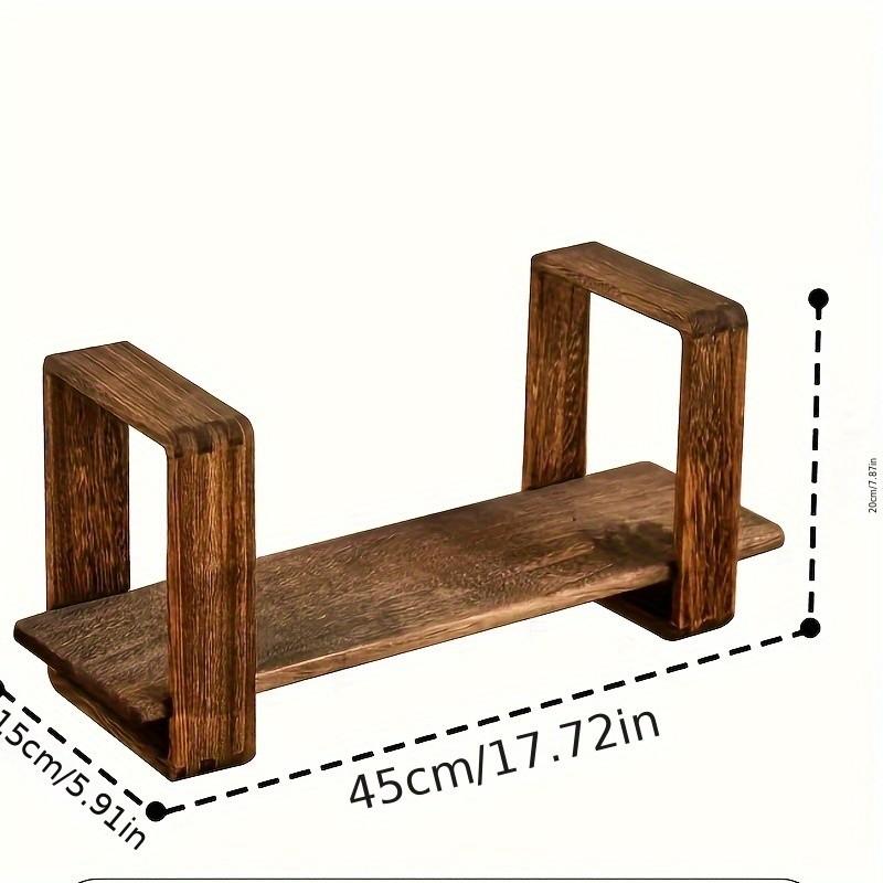 Wooden Desktop Bookshelf Organizer for Office & Home, Multi-Level Storage Rack, Easy Assembly