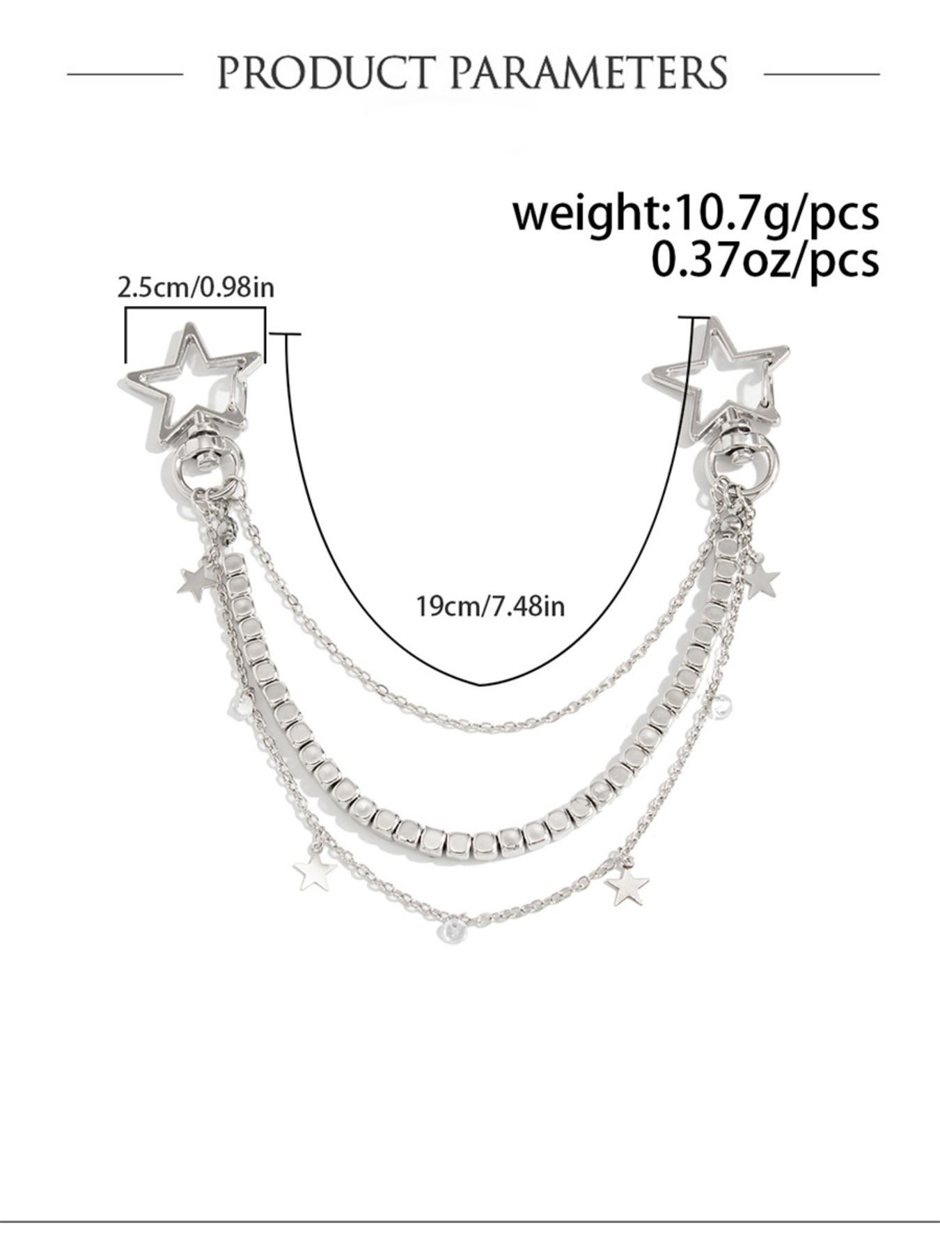 Hip Hop Star Cross Bag Chain Pendant, Fashion Metal Keychain Charm, Stylish Accessory for All Seasons, Baroque Pattern Design