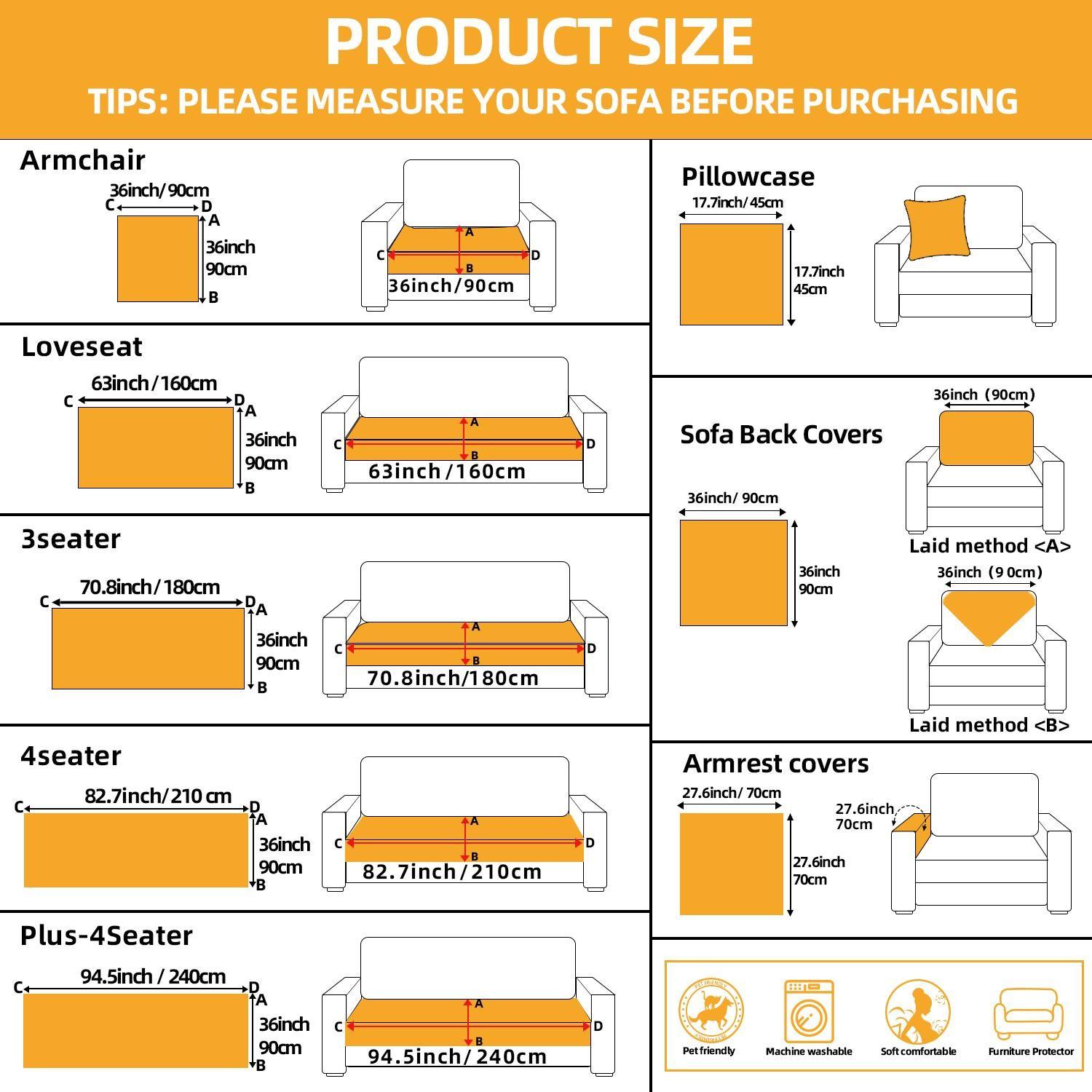 chenille waterproof sofa cushion, Sofa Protector, Soft Sofa Protector, Elastic Sofa Slipcover, suitable for all seasons, with a French cream style, anti-slip and cat scratch resistant, machine washable, for home decoration