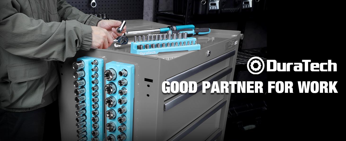 #JumpstartSale DURATECH Magnetic Socket Organizer Set, 1/4", 3/8", 1/2" Drive Metric Socket Holders Socket Trays for Tool Box and Tool Cart, Hold 74 Counts Standard Size Deep Size Sockets (Sockets Not Included) #JumpstartSale DURATECH Magnetic Socket Organizer Set, 1/4", 3/8", 1/2" Drive Metric Socket Holders Socket Trays for Tool Box and Tool Cart, Hold 74 Counts Standard Size Deep Size Sockets (Sockets Not Included)