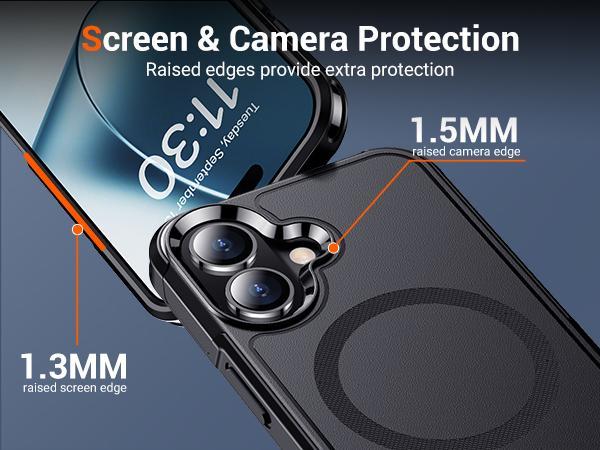 Temdan Designed for iPhone 16 Case Magnetic Dropproof Heavy Duty Tough Rugged Shockproof Phone Case Smartphone Cover Protector Protection
