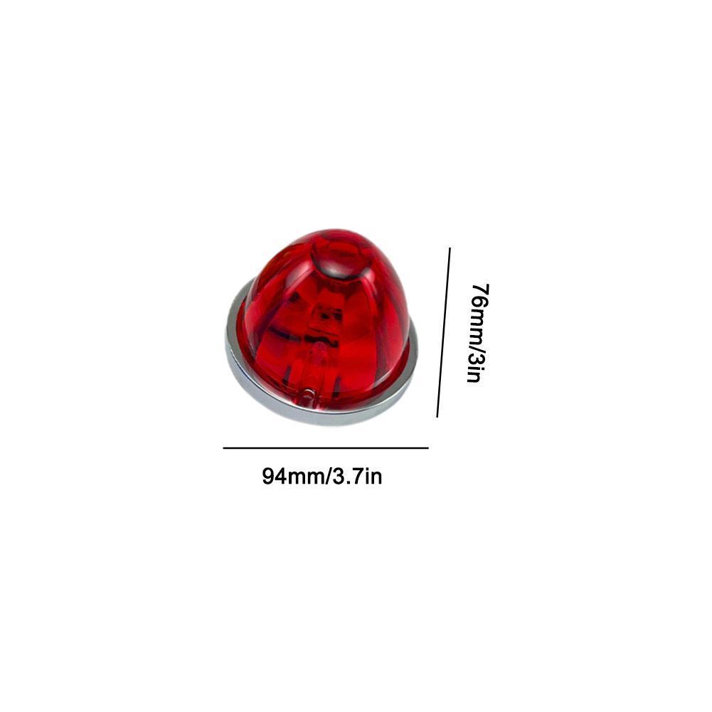 5Pcs Amber Watermelon LED Strobe+Constant Marker Lights Dual Function Watermelon-Shaped Side Marker Clearance Tail Top Cap Roof