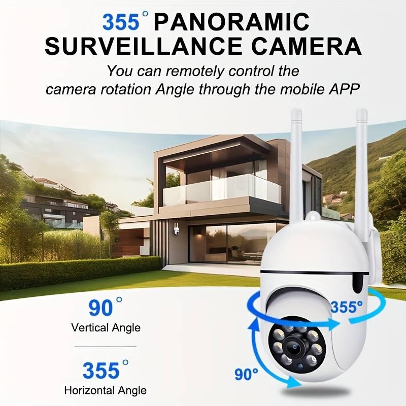 Wireless Security Camera, 355-Degree Rotation Security Camera with Auto Tracking, HD Night Vision Camera with Wireless Alarm, Two-Way Talk Indoor Monitor